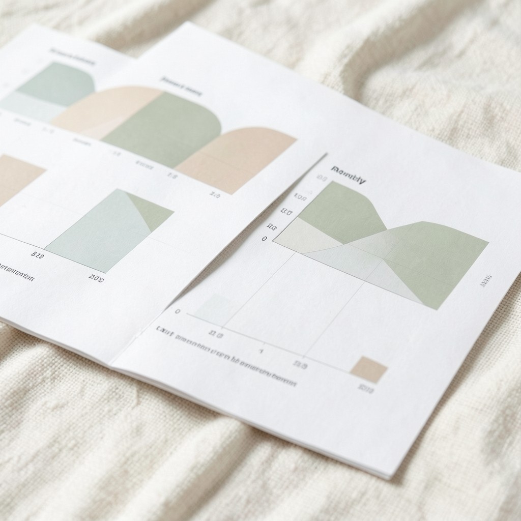 Monthly brand insight sample pages with theme comparison charts